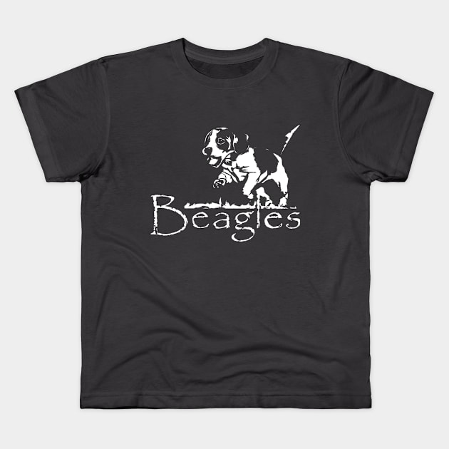 Beagles Kids T-Shirt by Mammoths